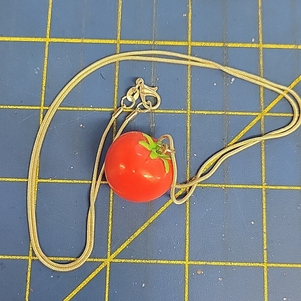 3/4" Tomato 18" + 2" Ext Gold Tone Necklace